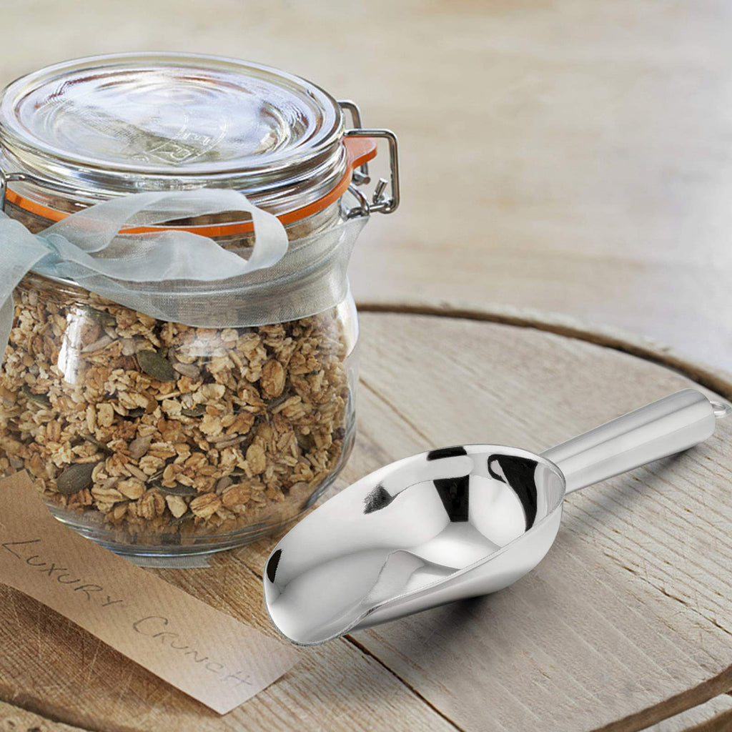 Mini Scoop, 3 Ounce Stainless Steel Utility Scoops, 4 Pack