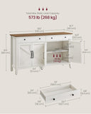LIRY Collection - Buffet Cabinet, Coffee Bar Cabinet with 2 Drawers, Adjustable Shelves