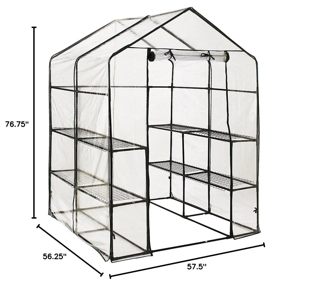 Walk-In Greenhouse (56.25" L x 57.5" W x 76.75" H)