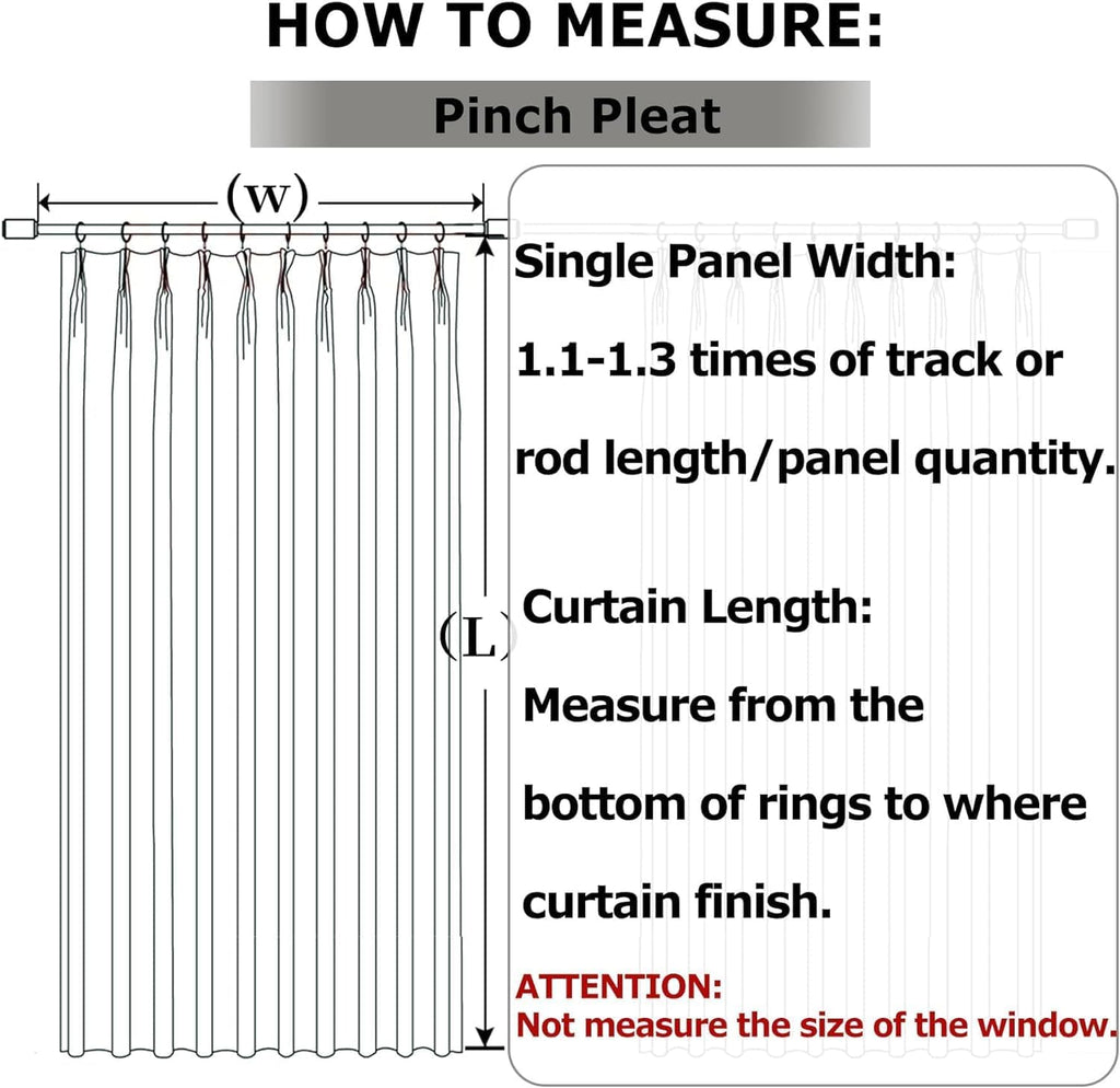 Blackout Curtains Pinch Pleated Drapes Velvet Drapes for French Door Thermal Insulated Curtain for Living Room