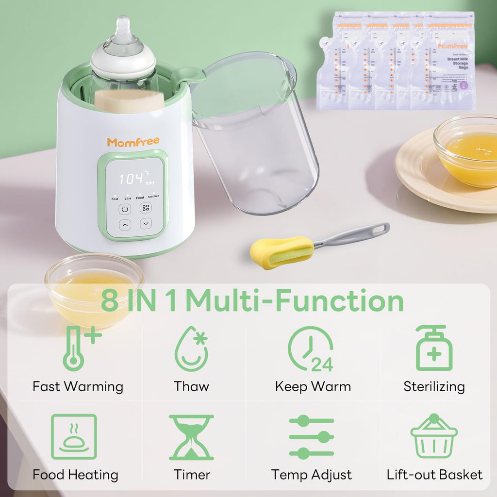 Bottle Warmer, 8-in-1 Fast Baby Bottle Warmer for Breastmilk and Formula,Milk Warmer with Accurate Temperature