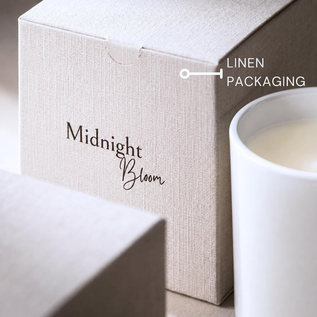 Midnight Bloom Premium Scented Candle, Myrrh & Oud, 8 oz, Designed in Rome,100% Soy Wax Jar Candle, 45+ Hour Burn - Set of 8