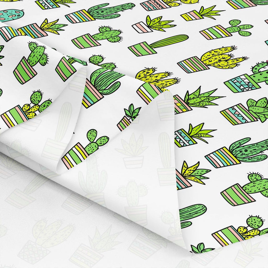 Cactus Fabric By The Yard, Boho Succulent Cactus Upholstery Fabric for Chairs, Tropical Botanical Leaves Floral
