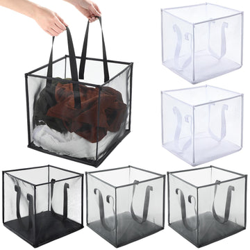 6 Pack Collapsible Mesh Laundry Basket, Multicolor, Single-layer