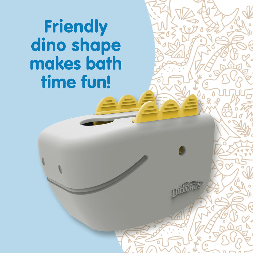 CleanUp Dino-Soft Baby Bath Spout Cover, Soft and Safe on Tub Faucet, Toddler Bathtub Safety for Kids, BPA Free