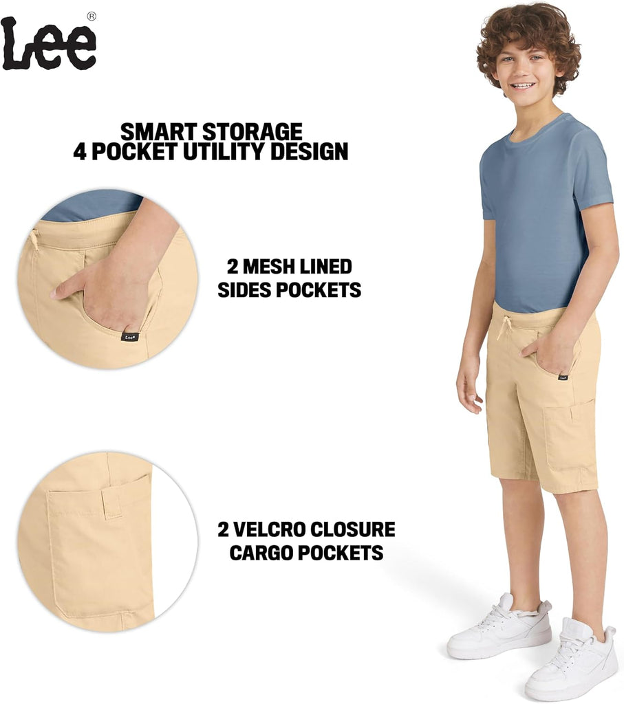 Boys Soft Stretch Lightweight Pull On Cargo Shorts for Kids
