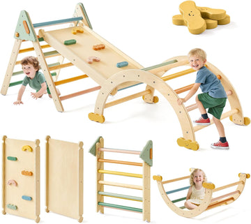 Land Triangle Set, in-1 Foldable Montessori Climbing Toys