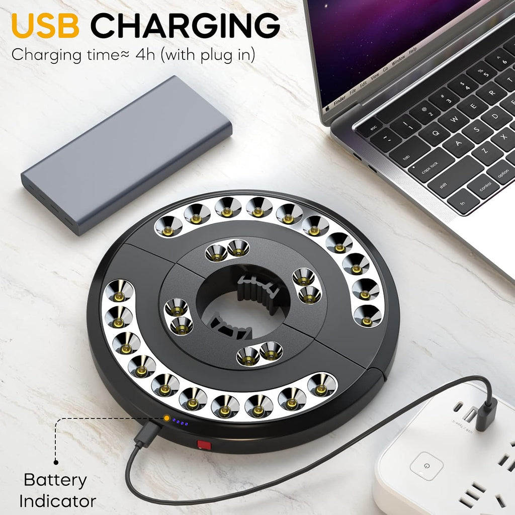 2packs Patio Umbrella Lights-Rechargeable Outdoor Lights | Patio Table Light 28 LED 3 Lighting Modes for 1.25-1.9inch