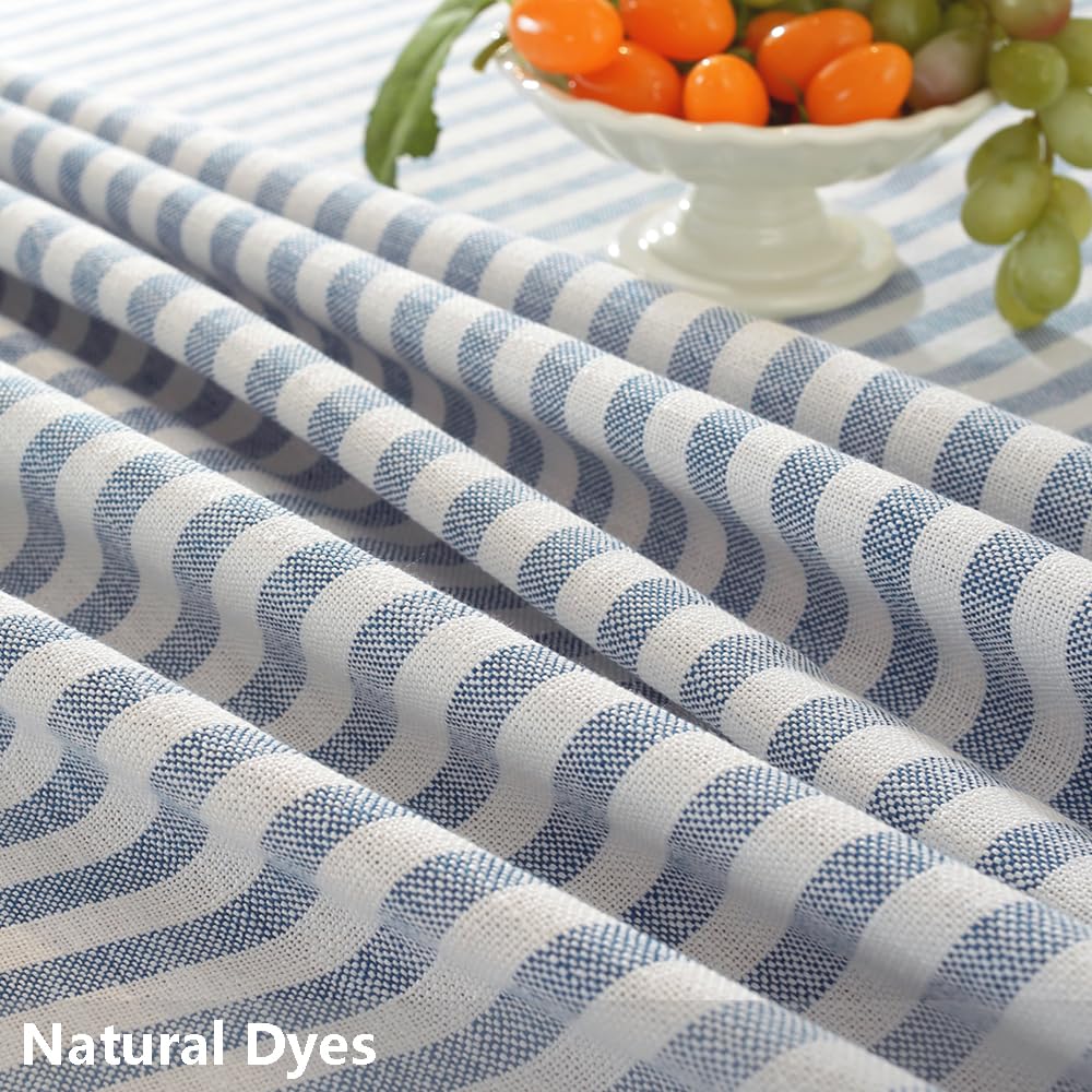 70 Inch Round Tablecloth Blue and White Circle Outdoor Table Cover