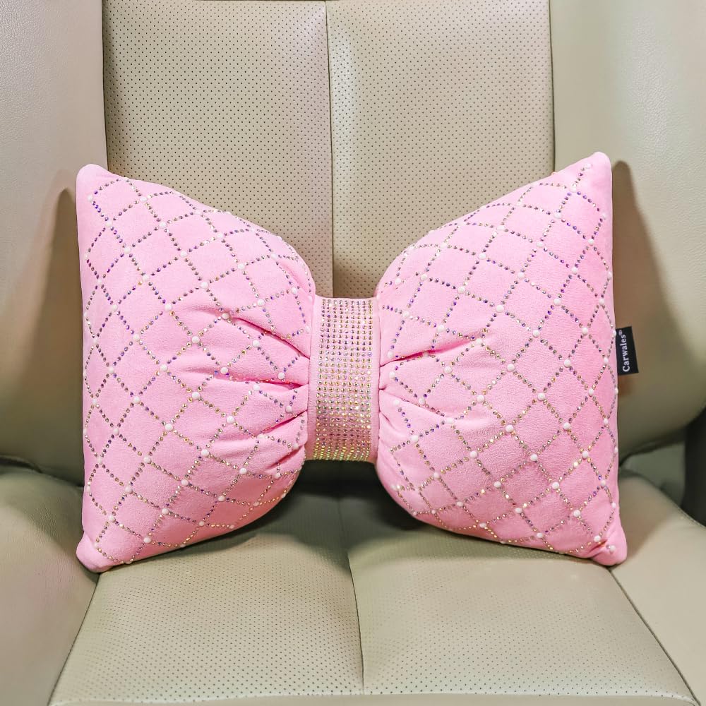 Pink Lumbar Support Pillow Decorative for Accent Chair Car Accessory Women