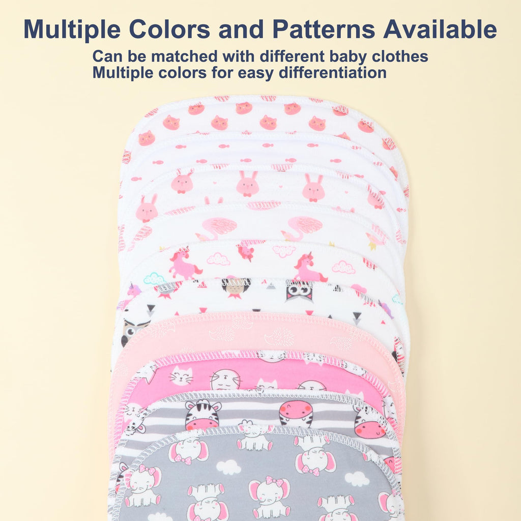 10-Pack Burp Cloths for Baby Boys and Girls - Organic Baby Burp Cloth,Baby Washcloths, Burp Rags, Large Neutral Burp