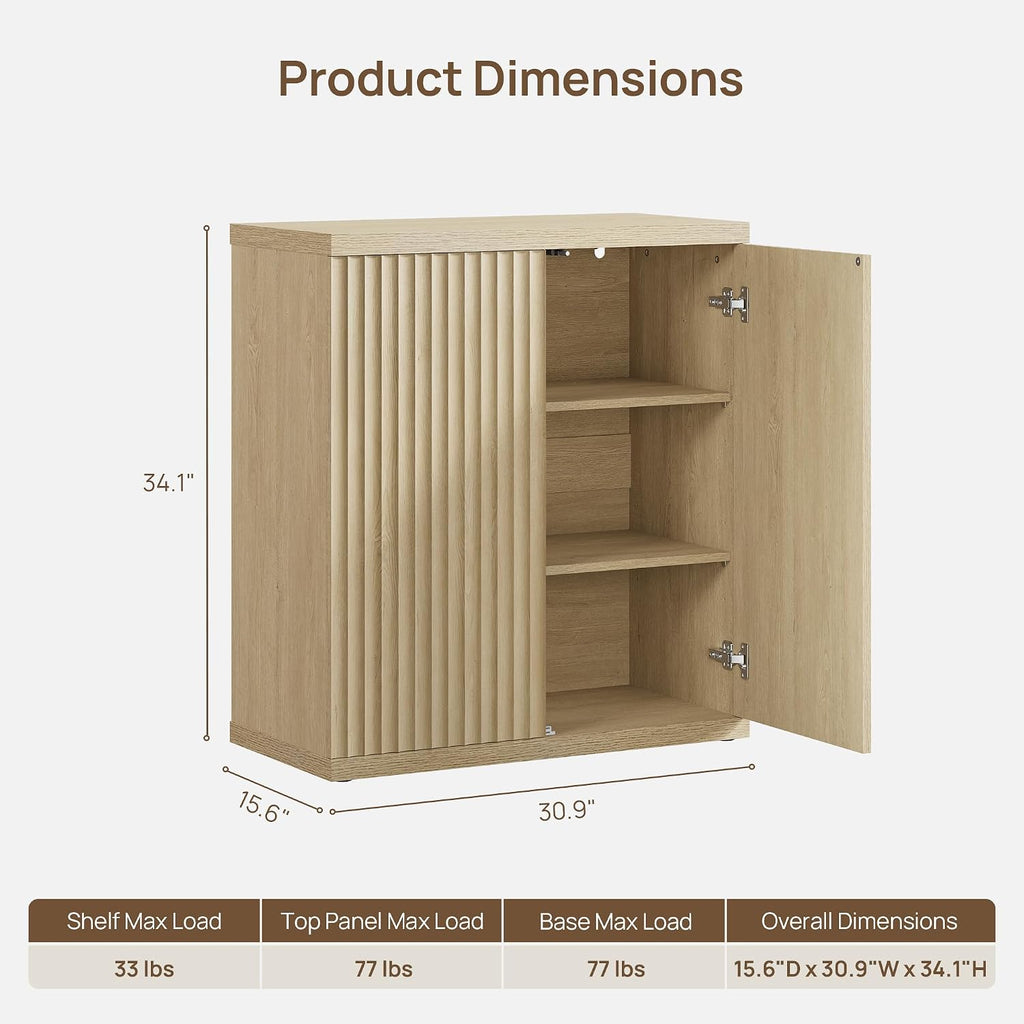 Buffet Cabinet with Storage Sideboard Cabinet with Doors & Shelves