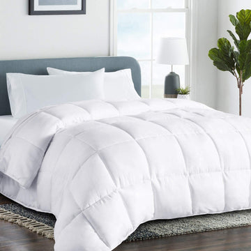 All-Season King Size Cooling Comforter Duvet Insert - White
