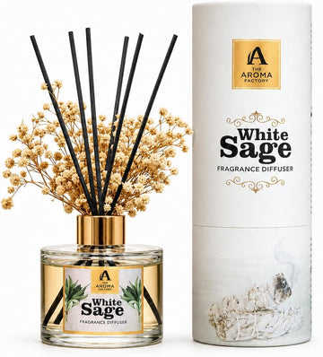 Fragrance Reed Diffuser Set with Natural Essential Oil, Aroma Sticks & Real Preserved Flowers | Luxury Home Decor