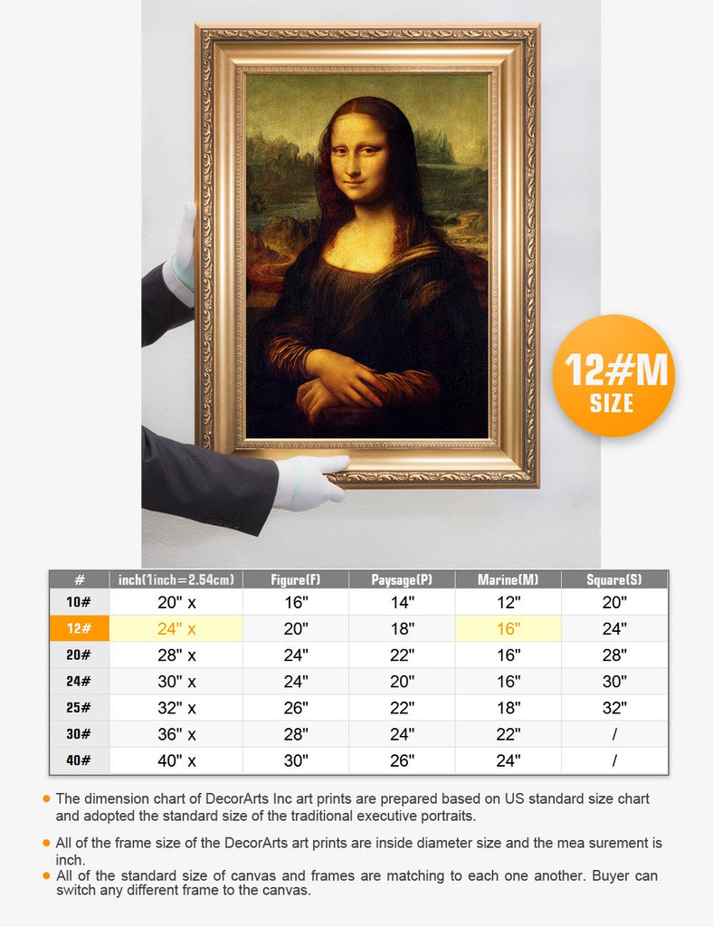 Mona Lisa Framed Wall Art, Gold Frame, 30x22