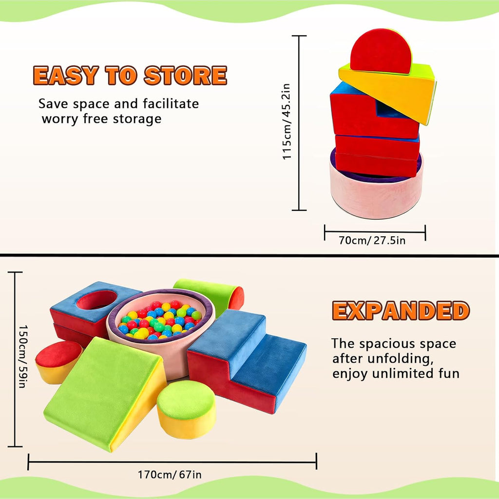 Soft Foam Climbing Blocks for Toddlers, Piece Foam Blocks