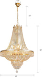 Luxury Crystal Chandelier, Modern Gold/Silver French Empire Crystal Ceiling Chandelier LED Ceiling Light Fixture Lamp Hanging Lighting Home Decor Lamp for Living Room Bedroom Foyer (Gold) A108-B0CNKD55NC
