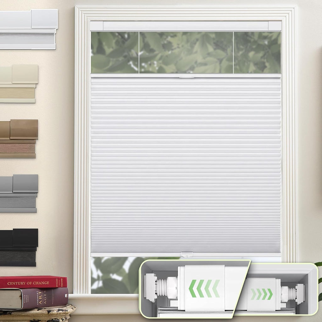 Dual Tension Rod Blinds No Tool No Drill Top Down Bottom Up Cellular Shades