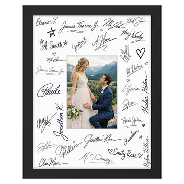 11x14 Frame with Mat for 5x7, Real Glass, Black