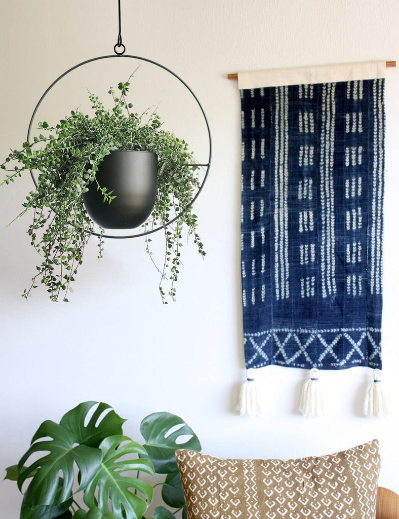 Hanging Planter for Indoor Outdoor Plants Metal Mid Century Minimalist Wall Ceiling Plant Hanger, Hanging Flower Pot