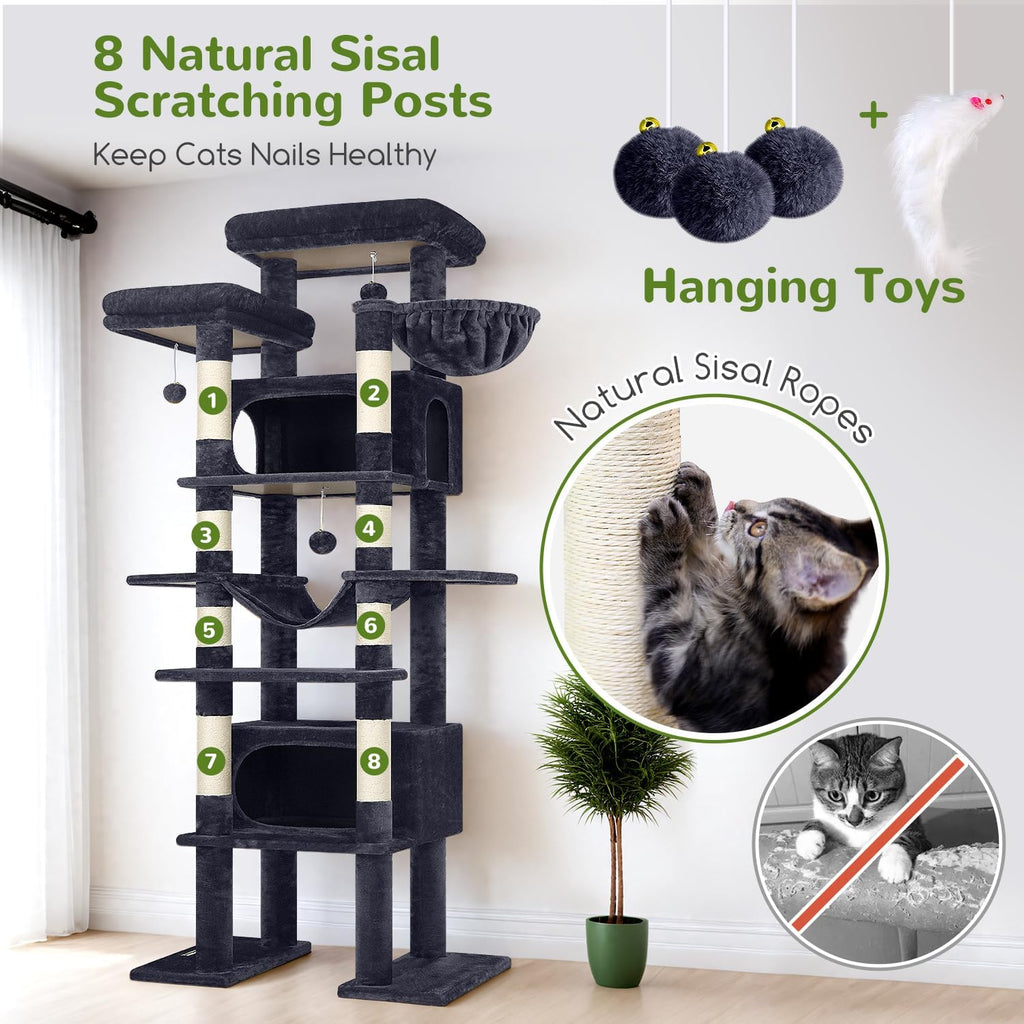 Giant Tall Heavy Duty Cat Tower for Indoor Large Cats