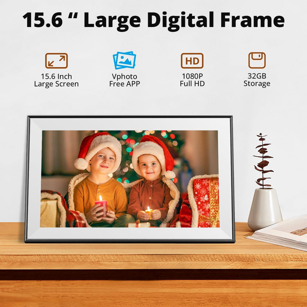 Classic 15 Digital Picture Frame, 15.6" Touchscreen
