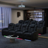Home Theater Seating Top Grain Leather Zero Gravity Recliner Chair Power Headrest Recline Movie Seat Gaming 7 Colors