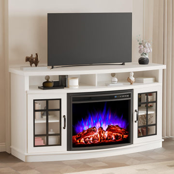 59" Curved with Storage Cabinet for TVs Up to 65"
