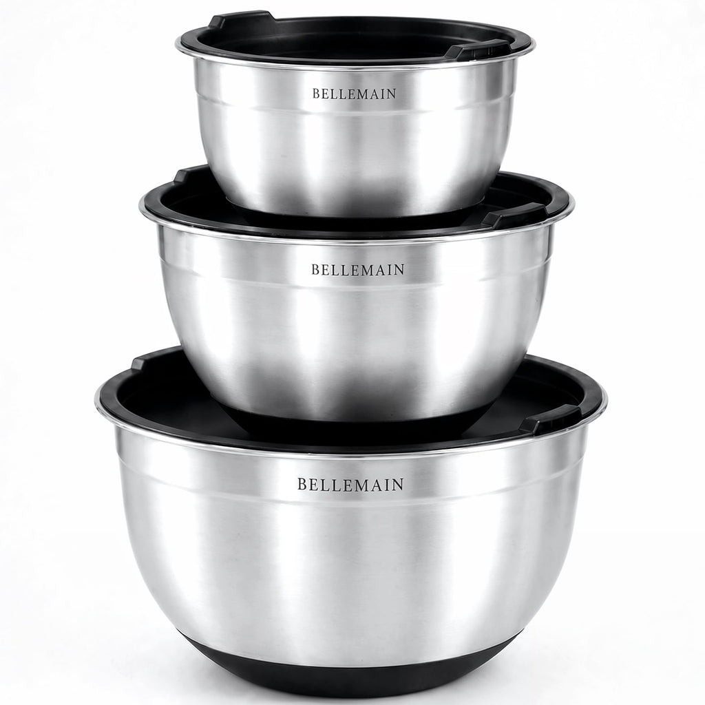 Stainless Steel Mixing Bowls with Airtight Lids Set - Set of 3