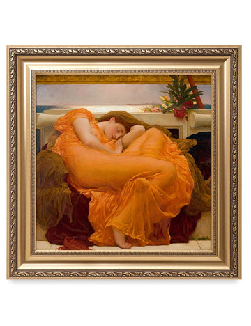 Flaming June Wall Art Framed, Flaming June, 26x26