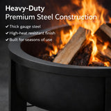 Fire Pit Surround Tabletop - Wood Burning