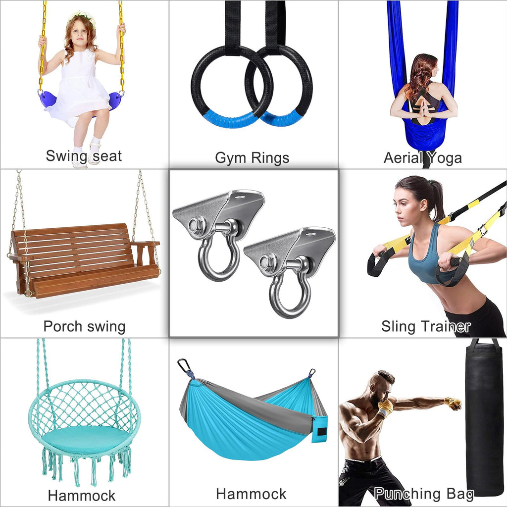 Heavy Duty Swing Hanger Stainless Steel Ceiling Swing Hooks 2 Pack