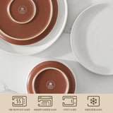 Plates and Bowls Sets, 24 Pieces Modern Ceramic Dinnerware Set for 8 Kitchen Stoneware Dishes Dishware Set Microwave