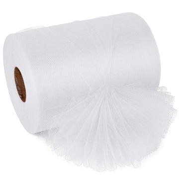 White Tulle Ribbon 6 Inch x 100 Yards
