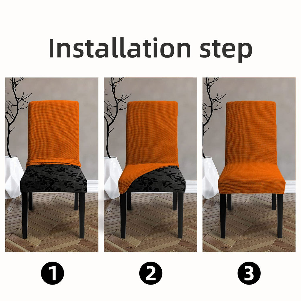 Chair Covers - Stretch Chair Slipcovers for Decorative Seat Protector Armless Removable Washable Elastic Dinner