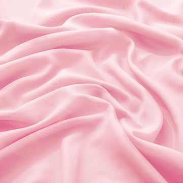 Light Pink Chiffon Fabric by The Yard, 3 Yards, 60 Inch