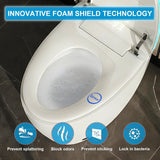 Smart Toilet with Bidet Built-in, Auto Open/Close Lid & Flush, Foam Shield Anti-Splash