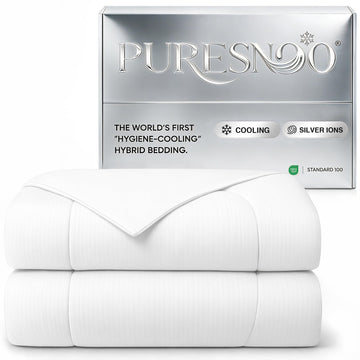 Cooling Comforter, Silver Infused Cooling Blanket for Hot Sleepers, Lightweight & Breathable Comforter for All