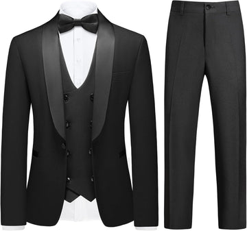 Boys Suit Set Slim Fit 4 Pieces Kid Prom Tuxedo Wedding Outfits