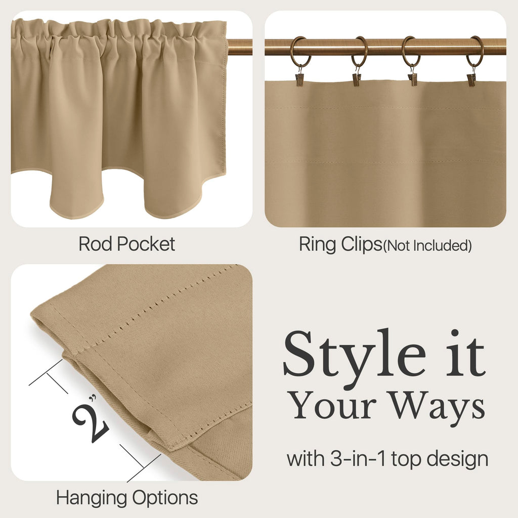 Valances Windows Elegant Scalloped Pole Pocket
