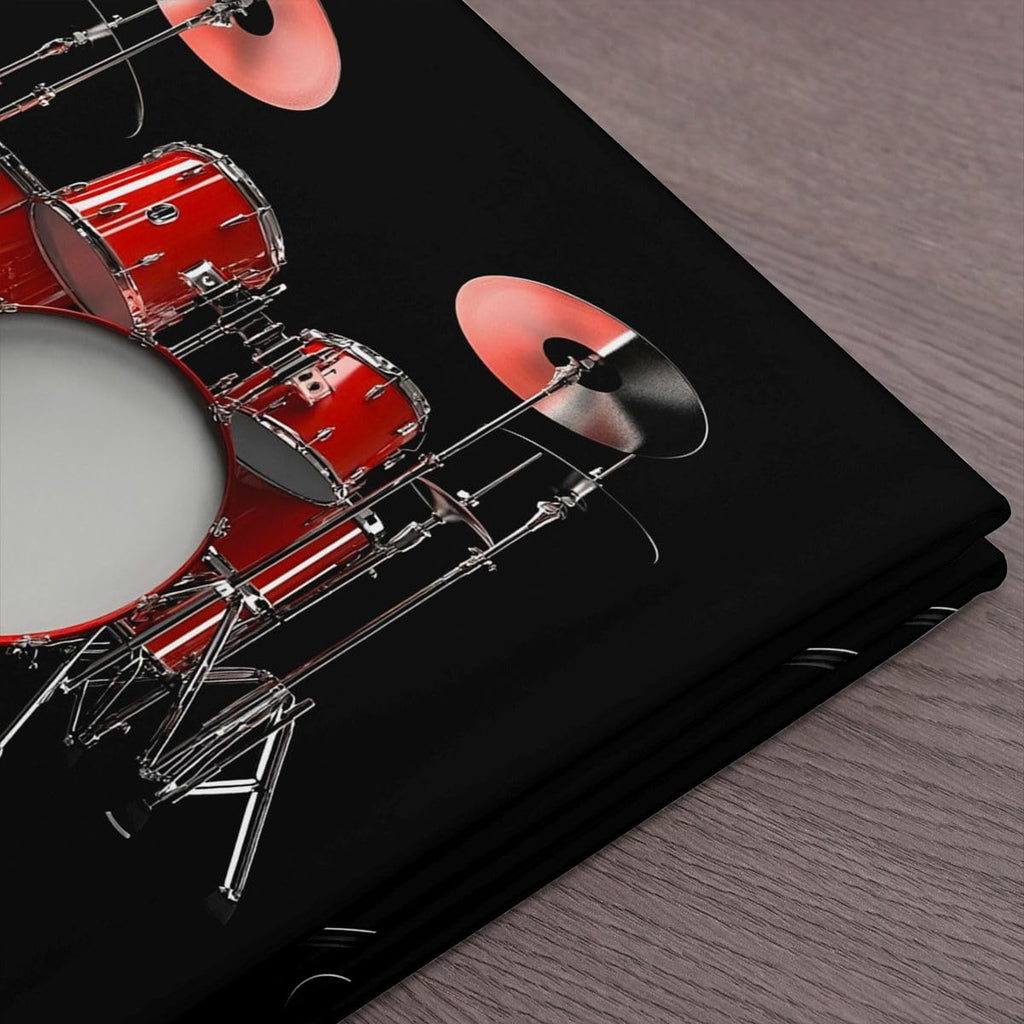 Drum Kit Quilt Material Fabric By The Yard, Classical Rock Music Decorative Fabric, Musical Instrument Upholstery