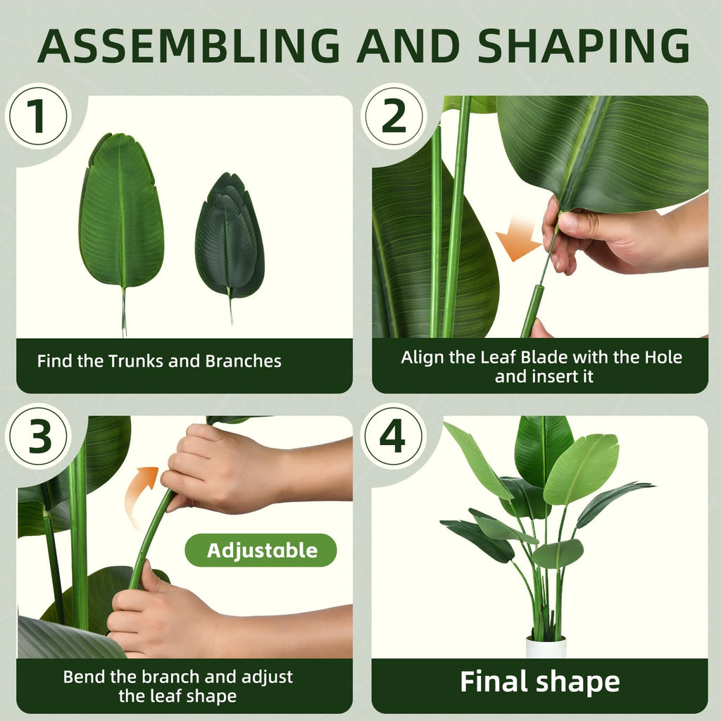 Bird of Paradise Plant Artificial 7ft, Faux Plants Indoor Tall with 13 Trunks - The Perfect Indoor Silk Floor Plant