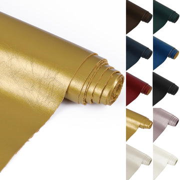 Glossy Faux Leather Fabric, 55" Wide 1.0mm Thicken Upholstery Fabric by The Yard Soft Glossy PU Leather Sheets for