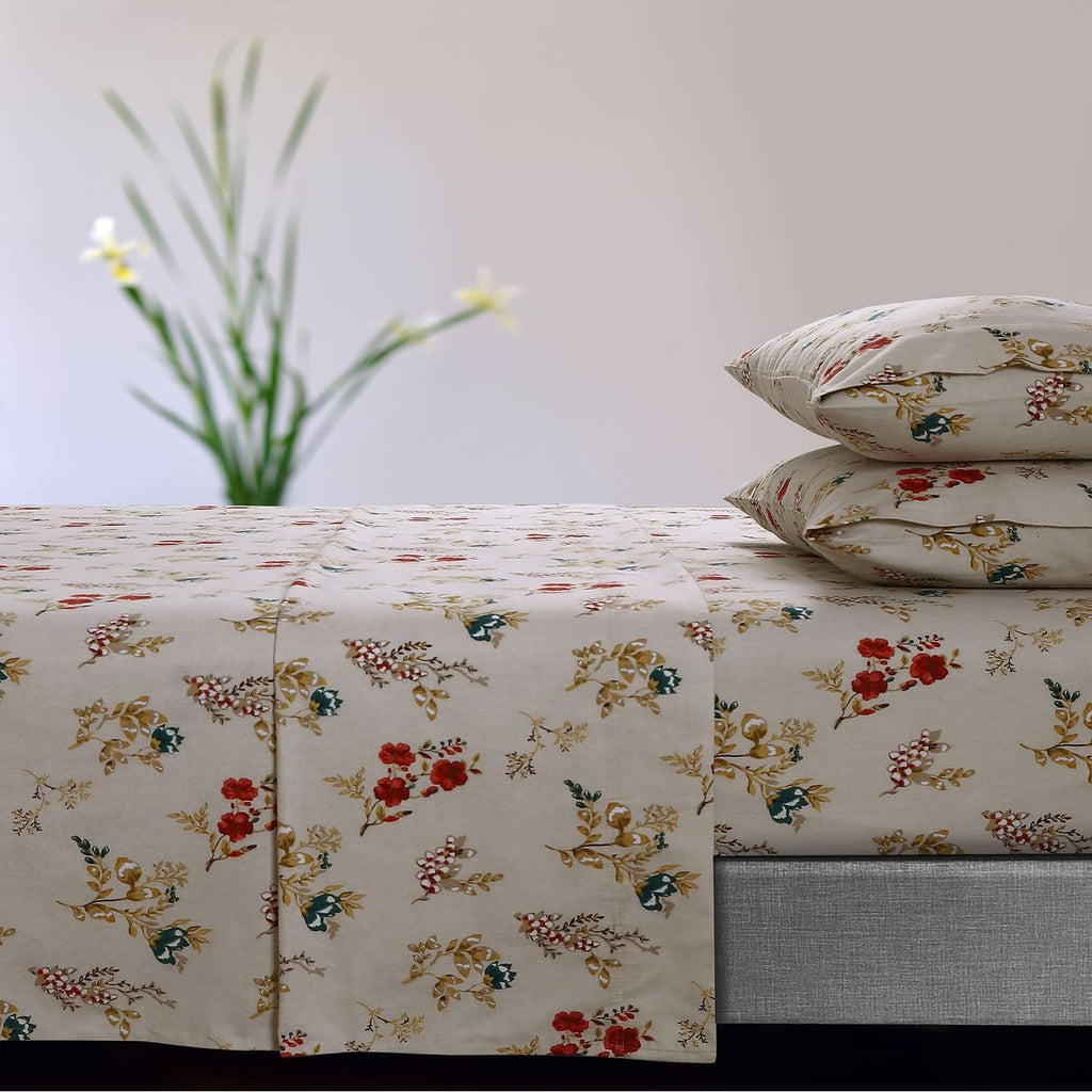 Extra Deep Pocket Flannel Sheet Set, Ayana Grey