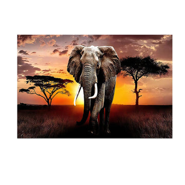 Canvas Wall Art Elephant Picture African Wild Animals Artwork Painting Print Bedroom Kitchen Home and Office