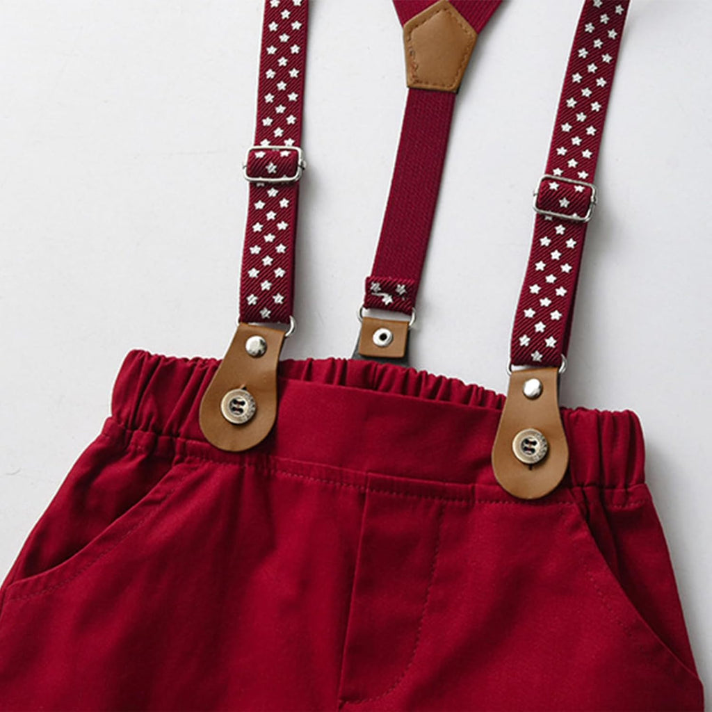 Toddler Baby Boy Summer Clothes Overall Shorts Outfits Short Sleeve Button Down Shirt Overalls Kids Dress Suit