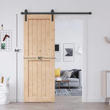 30in x 84in Sliding Barn Wood Door,Interior Doors,DIY Assemblely,Solid Natural Spruce Panelled Slab,