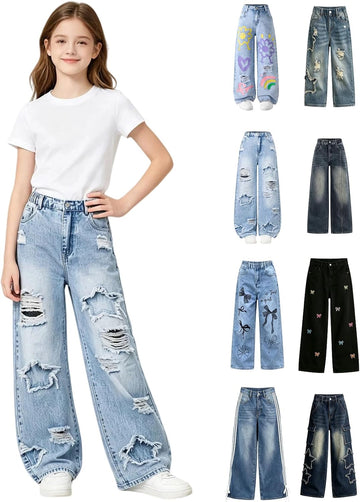 Baggy Jeans For Girls Cute Teen Girls Clothes Fashion Wide Leg Denim Pants