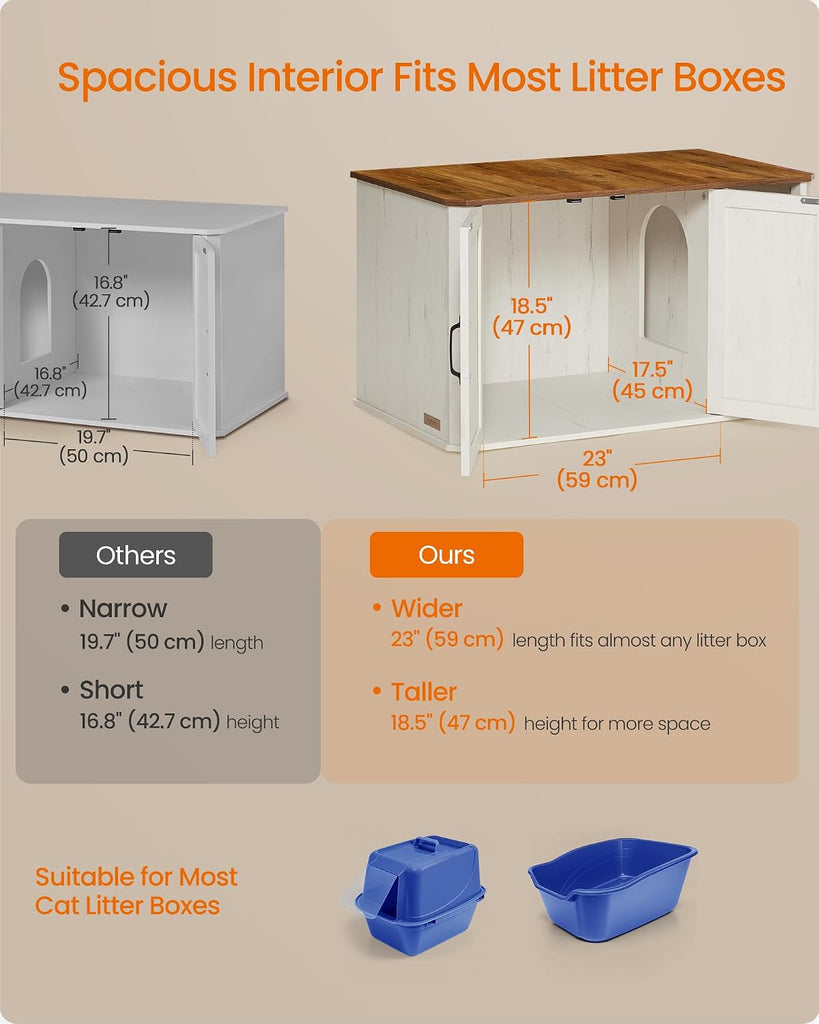 Litter Box Enclosure, Modern Cat Litter Box Furniture Hidden