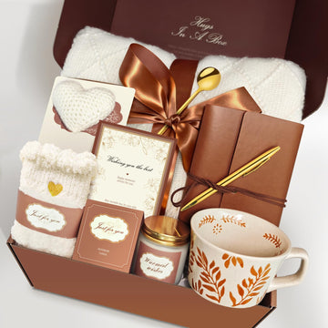 Care Package Gift Basket for Women - Cozy Self Care Comfort Birthday Gifts - Sending Sunshine Thinking of You or Get